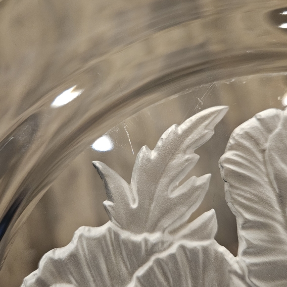 Vinardi Etched Poppy Crystal Art Plate Yamamoto - Picture 7 of 9